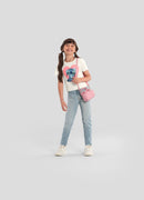 Blusa do Stitch Cropped Infantil Menina camiseta stitch em Meia Malha Stitch licenciada oficial Disney