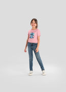 Blusa do Stitch Cropped Infantil Menina camiseta stitch em Meia Malha Stitch licenciada oficial Disney