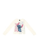 Blusa Infantil Menina Manga longa Disney Lilo & Stitch em Meia Malha licenciada - tamanho 4 ao 14