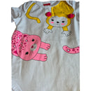 Body Bichinhos- Branco Rosa- Kyly