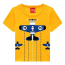 Camiseta Caminhao- Azul Amarela- M
