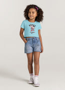 CAMISETA CROPPED TURMA DA MÔNICA EM MEIA MALHA