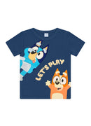 Camiseta da Bluey e Bingo ORIGINAL em Meia Malha BRANDILI licenciada Bluey - Camiseta infantil menino
