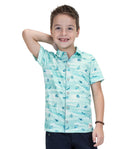 CAMISA Social Infantil Menino Trick Nick em Cotton estampa navegação