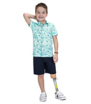 CAMISA Social Infantil Menino Trick Nick em Cotton estampa navegação