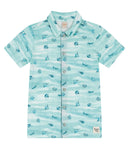 CAMISA Social Infantil Menino Trick Nick em Cotton estampa navegação