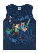 Camiseta Regata Infantil Menino meia malha Homem Aranha