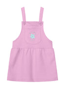 Conjunto Bebê menina Body Cotton e Salopete bebê em Moletinho Jardineira Salopete menina com body Brandili