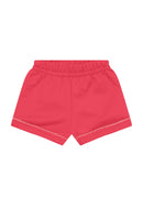 Conjunto bebê menina de Blusa Meia Malha estampa flores / Shorts Moletinho BRANDILI - P ao G