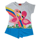 Conjunto De Blusa Short- Off White Azul
