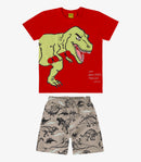 CONJUNTO INFANTIL MACULINO ROVITEX CAMISETA EM MALHA COM BERMUDA MICROFIBRA
