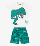 CONJUNTO INFANTIL MACULINO ROVITEX CAMISETA EM MALHA COM BERMUDA MICROFIBRA