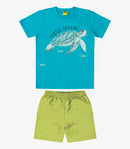 CONJUNTO INFANTIL MACULINO ROVITEX CAMISETA EM MALHA COM BERMUDA MICROFIBRA