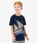 CONJUNTO INFANTIL MENINO DE CAMISETA MALHA E BERMUDA