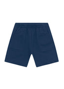 Conjunto infantil menino de Camiseta Malha Jacquard Stripe e Bermuda Moletinho BRANDILI