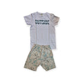 CONJUNTO INFANTIL MENINO roviKIDS CAMISETA Malha BERMUDA Moletinho