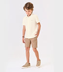 Conjunto Menino Camisa de botão Com Bermuda Sarja Trick Nick