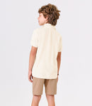 Conjunto Menino Camisa de botão Com Bermuda Sarja Trick Nick