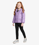 JAQUETA INFANTIL FEMININA PUFFER COM CAPUZ JAQUETA GOMINHOS JAQUETA INVERNO GROSSA MICROFIBRA