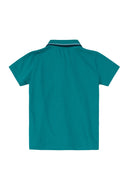 CONJUNTO INFANTIL MENINO POLO MEIA MALHA + BERMUDA SARJA COMFORT
