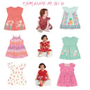 Kit de vestido infantil BRANDILI 3 PEÇAS sortidas - Vestido infantil pro Natal vestido bebê de verão