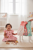 Kit de vestido infantil BRANDILI 3 PEÇAS sortidas - Vestido infantil pro Natal vestido bebê de verão