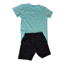 CONJUNTO INFANTIL MENINO roviKIDS CAMISETA Cotton COM BERMUDA Moletinho