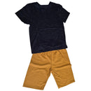 CONJUNTO INFANTIL MENINO roviKIDS CAMISETA Cotton COM BERMUDA Moletinho