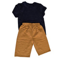 CONJUNTO INFANTIL MENINO roviKIDS CAMISETA Cotton COM BERMUDA Moletinho