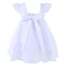 VESTIDO DE FESTA PRA BEBÊ BORDADO E PEROLADO COM BABADOS