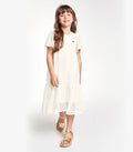 Vestido Infantil  Midi Trick Nick em Renda - Vestido off-white vestido ano novo