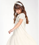 Vestido Infantil  Midi Trick Nick em Renda - Vestido off-white vestido ano novo