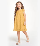 Vestido Infantil Trick Nick em Renda - vestido amarelo - Tamanho 2, 6 e 10 anos