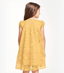 Vestido Infantil Trick Nick em Renda - vestido amarelo - Tamanho 2, 6 e 10 anos