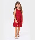 Vestido Infantil em Tricoline Bordado Florzinhas Trick Nick - vestido Natal