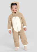 Macacão de bichinhos Pelo Fleece e Moletom Brandili macacão infantil de inverno