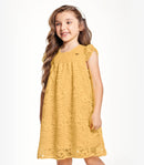 Vestido Infantil Trick Nick em Renda - vestido amarelo - Tamanho 2, 6 e 10 anos