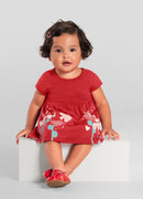 VESTIDO INFANTIL MENINA FLORAL COM GLITTER BRANDILI