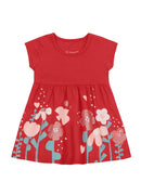 VESTIDO INFANTIL MENINA FLORAL COM GLITTER BRANDILI