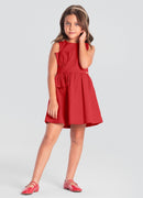 Vestido Infantil Tricoline Comfort E Forro Helanca Light com laço MUNDI