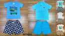 Kit 3 Conjuntos Meninos Camiseta e Shorts Com Cores e Estampas Variadas Tamanhos 4 - 6  - 8