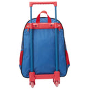 Kit Mochila Infantil +Rodinhas  Lancheira Azul e Vermelha