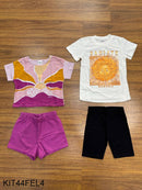Kit Conjunto Elian Meninas Infantil 4 Peças Tamanhos 4 -10-12 e 14