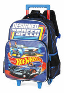 Mochila De Rodinha E Costas Hot Wheels Designed For Speed Azul