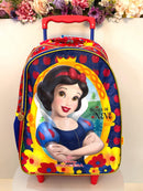 Mochila de Rodinhas Escolar Princesa da Disney Branca de Neve