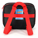 Kit Mochila Infantil Com Rodinhas + Lancheira Térmica do Hotwheels Race Preta e Vermelha