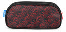 Kit Mochila Infantil Com Rodinhas + Lancheira Térmica + Estojo Simples do Hotwheels Race Preta e Vermelha