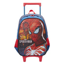 Kit Mochila Infantil +Rodinhas  Lancheira Azul e Vermelha