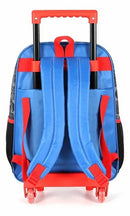 Mochila Infantil Com Rodinhas Hotwheels Speed Club Preta e Azul
