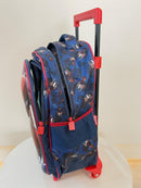 Mochila Infantil C/ Rodinhas Homem Aranha 3D Azul e Vermelha